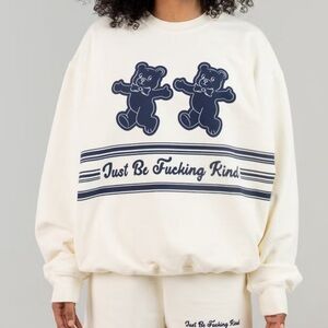 Mayfair Group Just Be Kind Cream Sweater - one sized oversized -worn a few times